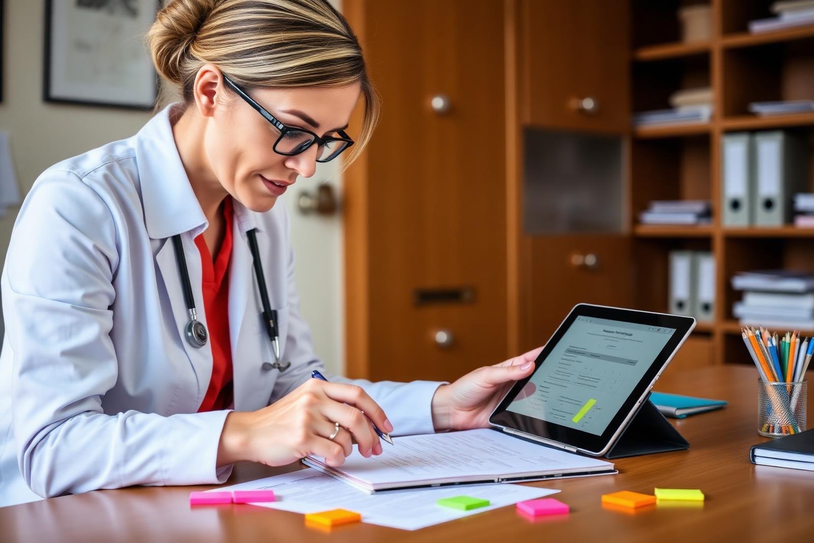 A BCBA-led ABA assessment and treatment planning session reviewing individualized goals on a tablet in a warm, professional clinical setting